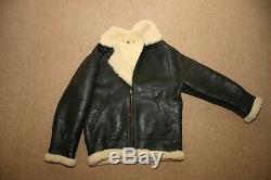 Original Shearling Vintage Sheepskin Flying Jacket M/LG Excellent Condition