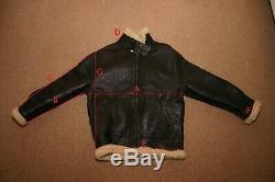 Original Shearling Vintage Sheepskin Flying Jacket M/LG Excellent Condition