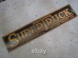 Original SuperTruck Nameplate/Badge/Emblem in Excellent Used Condition
