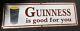 Original Vintage Enamel Guinness Sign 3ft X 1ft In Excellent Used Condition