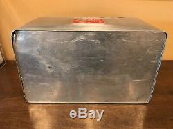 Original Vintage Metal 7-UP Cooler With Aluminum Tray Excellent Condition