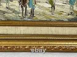 Original signed Anselmo oil painting on canvas cityscape excellent condition