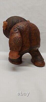 Otto Sveen Norway Lrg 8 Hand Carved Wood Troll Hand Painted Excellent Condition