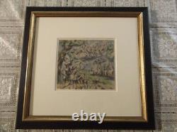 Paul Cézanne Etching The Ascension Excellent Condition 1923 Framed