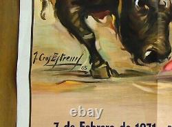 Plaza Mexico 1971 Bullfighting Original Vintage Poster in Excellent Condition