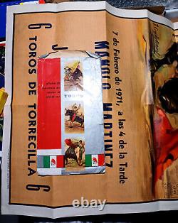 Plaza Mexico 1971 Bullfighting Original Vintage Poster in Excellent Condition