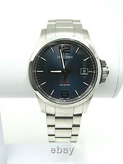 Pre-Owned Longines Conquest Watch Blue Face Excellent Condition Original Box