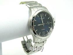 Pre-Owned Longines Conquest Watch Blue Face Excellent Condition Original Box