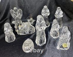 Princess House 10 pc Crystal Nativity Set Excellent Condition With Boxes Camel