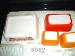 Pyrex Friendship refrigerator complete set of 8 excellent to mint condition