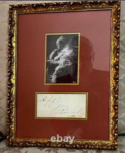 Queen Victoria Photo and Autograph in Antique Gold Frame Excellent Condition