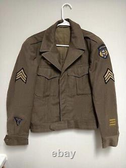 RARE WW2 USAAF Paratrooper Carrier Ike Jacket Dated 1944 Excellent Condition 36R