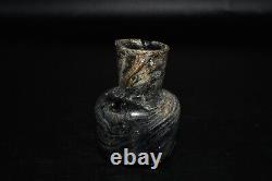 Rare Ancient Roman Gabri Glass Bottle in Excellent Condition C. 2nd Century AD