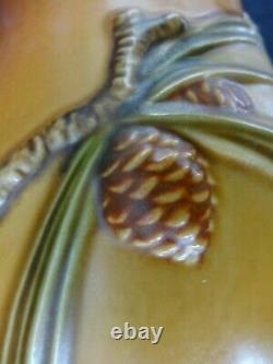 Roseville Large Brown Pinecone Vase 806-12 Excellent Mold And Condition