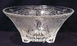 Royal Lace Depression Glass Crystal Nut Bowl Rare Original, Excellent Condition