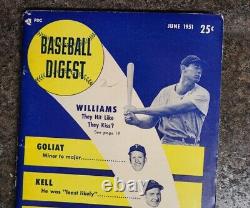 Scarce June 1951 Baseball Digest Mickey Mantle First Cover, Very Nice Condition