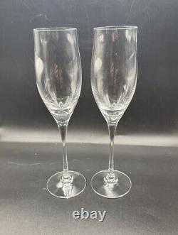 Set of 2 Cartier Champagne Flutes, marked on bottom, excellent condition