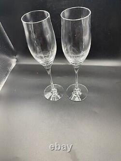 Set of 2 Cartier Champagne Flutes, marked on bottom, excellent condition