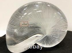 Signed Baccarat Crystal Six-Inch Nautilus Shell Excellent Condition