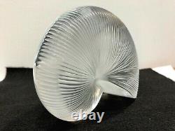 Signed Baccarat Crystal Six-Inch Nautilus Shell Excellent Condition