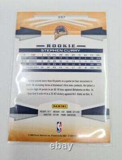 Steph Curry Panini Rookie Card No. 357 2009 Excellent Condition