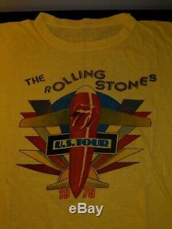 T-shirt Vintage ROLLING STONES 1975 U. S. TOUR. Original Excellent condition