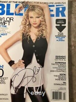 Taylor Swift Autographed Signed Blender Magazine April 2008 Excellent Condition