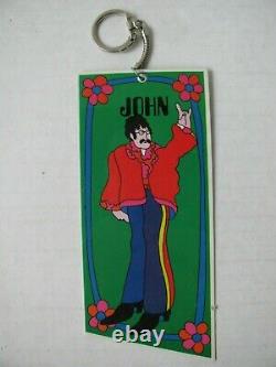 The Beatles Set Of Four Yellow Submarine Key Chains 1968 Excellent Condition