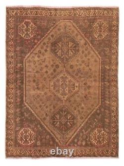 Traditional Vintage Hand-Knotted Carpet 3'10 x 5'3 Wool Area Rug