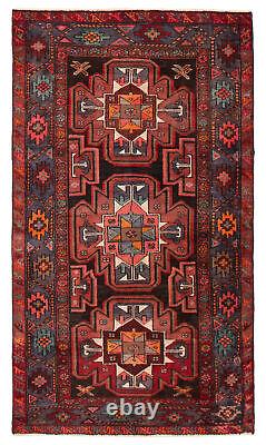 Traditional Vintage Hand-Knotted Carpet 3'11 x 6'9 Wool Area Rug