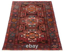 Traditional Vintage Hand-Knotted Carpet 3'11 x 6'9 Wool Area Rug