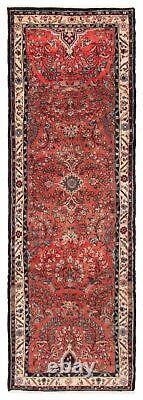 Traditional Vintage Hand-Knotted Carpet 3'2 x 9'10 Wool Area Rug
