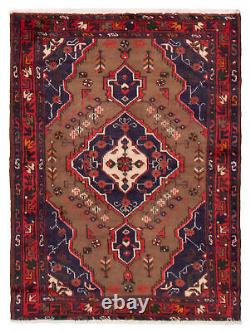 Traditional Vintage Hand-Knotted Carpet 3'7 x 4'11 Wool Area Rug