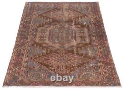 Traditional Vintage Hand-Knotted Carpet 4'0 x 6'5 Wool Area Rug