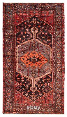 Traditional Vintage Hand-Knotted Carpet 4'4 x 7'8 Wool Area Rug
