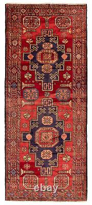 Traditional Vintage Hand-Knotted Carpet 4'6 x 10'6 Wool Area Rug