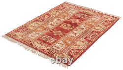 Traditional Vintage Hand-Knotted Carpet 5'0 x 6'9 Wool Area Rug
