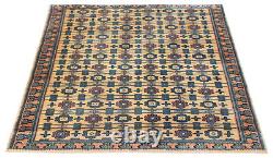 Traditional Vintage Hand-Knotted Carpet 5'2 x 6'3 Wool Area Rug