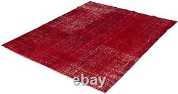 Traditional Vintage Hand-Knotted Carpet 6'11 x 8'10 Wool Area Rug