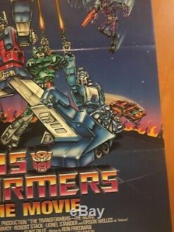 Transformers The Movie Original One Sheet Movie Poster 1986 Excellent Condition