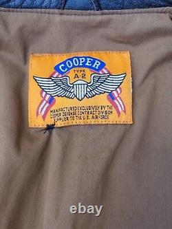USAF Cooper A-2 Flight Jacket Size 42 Long Excellent Condition