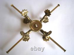 VICTORIAN BRASS DISH CROSS TRIVET Probably England ca1900s Excellent Condition