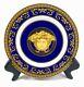 Versace Rosenthal Medusa Blue Round Bread Plate Excellent Condition