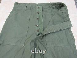 Vietnam Era US 1st Pattern OG-107 Sateen Fatigue Pants Trousers Medium 31 Waist