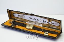 Vintage 1960s Waltham Men's Watch Excellent Condition In Original Box
