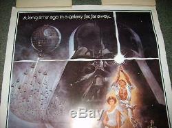 Vintage 1977 STAR WARS Fan Club Movie PosterExcellent to NM Unused Condition