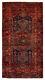 Vintage Bordered Hand-knotted Carpet 4'4 X 8'1 Traditional Wool Rug