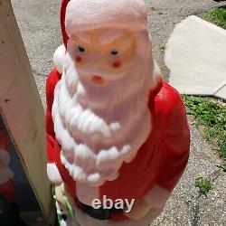 Vintage Empire Blow Mold Santa 48 Tall With Box Christmas Excellent Condition