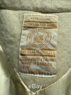 Vintage Genuine Hudson Bay Wool Long Coat Excellent Condition