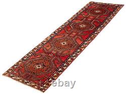 Vintage Hand-Knotted Area Rug 2'9 x 9'7 Traditional Wool Carpet